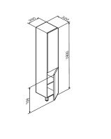 Товар: Шкаф пенал AM.PM Gem 30 R Графит матовый арт-M90CSR0306GM - фото 8 Шкаф пенал AM.PM Gem 30 R Графит матовый арт-M90CSR0306GM — фото 8, Пеналы для ванной комнаты