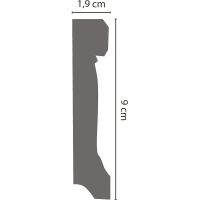 Плинтус Decomaster 2400x90x19 мм арт-166-1028 — фото 2, Плинтуса напольные