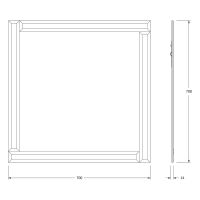 Зеркало Evoform Style 70x70 с зеркальным обрамлением - цвет Бронза арт-BY 0821 — фото 4, Зеркала в ванную комнату