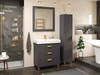 Тумба с раковиной Brevita Gloster 80 Графит матовый арт-УТ000012447 — фото 5, Тумбы с раковиной