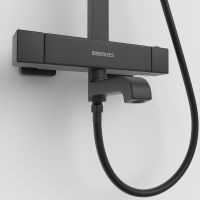 Душевая система Berges Kalisto 3S с термостатом Черная матовая арт-075024 — фото 5, Душевые стойки