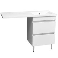 Раковина Stella Polar Мадлен 130 R с местом под стиральную машину Белая арт-SP-00000476 — фото 3, Раковины встраиваемые сверху