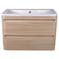 Тумба под раковину Style Line Атлантика Люкс Plus 90 подвесная Ясень перламутр арт-СС-00002219 — фото 1, Тумбы под раковину