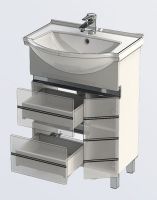 Тумба с раковиной Aquanet Доминика 60 Белая арт-212754 — фото 5, Тумбы с раковиной