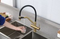 Товар: Смеситель для кухни Gappo Золотой сатин Черный арт-G4398-83 - фото 8 Смеситель для кухни Gappo Золотой сатин Черный арт-G4398-83 — фото 8, Смесители для кухни