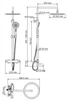 Душевая система WasserKRAFT Thermo с термостатом Хром арт-A18801 — фото 9, Душевые стойки
