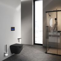 Унитаз AM.PM Spirit V2.0 подвесной Черный матовый с сиденьем микролифт арт-C701700MBSC — фото 11, Подвесные унитазы