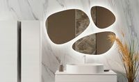 Зеркало Jorno Stone 80 с подсветкой капля (3 шт) арт-Stn.05/W/JR — фото 5, Зеркала в ванную комнату