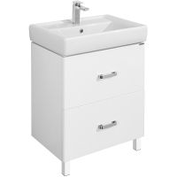 Тумба под раковину Aquaton Америна 56 Н Белая глянцевая арт-1A169201AM010 — фото 1, Тумбы под раковину