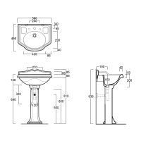 Раковина Simas Arcade 59 Белая арт-AR814bi*1 — фото 3, Раковины подвесные