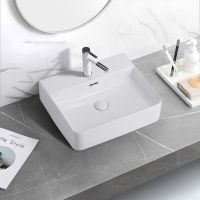 Раковина Abber Rechteck 50 Белая арт-AC2203 — фото 4, Раковины накладные