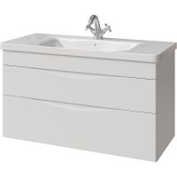 Тумба под раковину Caprigo Lento 100 подвесная Белая матовая арт-36214-SF027 — фото 1, Тумбы под раковину