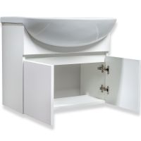 Тумба под раковину Runo Лада 50 подвесная Белая арт-00-00001366 — фото 2, Тумбы под раковину