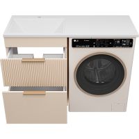 Тумба с раковиной Brevita Enfida 120 L Бежевая матовая арт-УТ000016085 — фото 3, Тумбы с раковиной