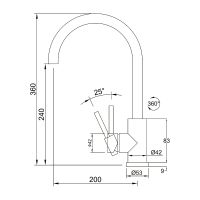 Смеситель для кухни Olive's Balear Нержавеющая сталь арт-13435-1BL — фото 2, Смесители для кухни