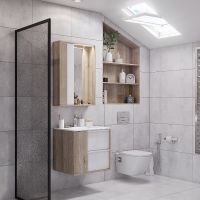 Тумба под раковину Aquaton Бостон 75 подвесная Дуб эврика Белый арт-1A252601BN010 — фото 9, Тумбы под раковину