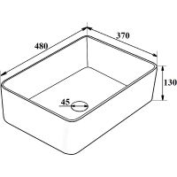 Раковина-чаша Runo Tre 48 Белая арт-00-00001357 — фото 3, Раковины накладные