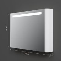 Зеркальный шкаф AM.PM Sensation 100 с подсветкой Белый глянцевый арт-M30MCX1001WG — фото 8, Зеркальные шкафы в ванную