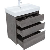 Тумба под раковину Aquanet Nova Lite 75 Дуб рошелье арт-302473 — фото 3, Тумбы под раковину