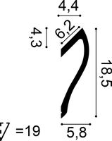 Профиль для скрытого освещения Orac Decor 2000x185x58 мм арт-C371 — фото 2, Карнизы