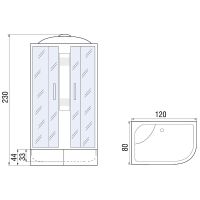 Душевая кабина River Nara XL 120x80 MT R с поддоном арт-10000006208 — фото 14, Душевые кабины