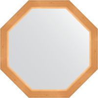 Зеркало Evoform Octagon 72х72 в багетной раме - Сосна 62 мм арт-BY 3720 — фото 1, Зеркала в ванную комнату