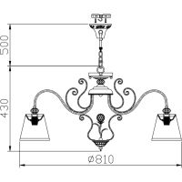 Люстра Maytoni Elegant Vintage Белая Бронза Антик арт-ARM420-08-R — фото 4, Люстры