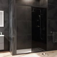 Товар: Душевая дверь AM.PM Gem 140 профиль Черный матовый стекло тонированное-прозрачное арт-W90G-140-1-195BG - фото 2 Душевая дверь AM.PM Gem 140 профиль Черный матовый стекло тонированное-прозрачное арт-W90G-140-1-195BG — фото 2, Раздвижные душевые двери