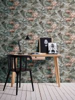 Обои AS Creation New Unique Винил на флизелине (1,06*10,05) Серый/Зеленый/Розовый, Цветы/Птицы арт-37782-2 — фото 2, Обои для стен