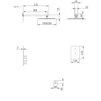 Душевая система Abber Weiss Insel с термостатом Белая арт-AF8051W — фото 3, Встраиваемые душевые комплекты
