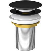 Донный клапан Teska click-clack Черный матовый арт-PP1008 — фото 1, Донные клапаны