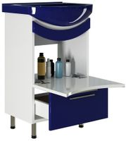 Тумба под раковину Mixline Радуга 52 Белая Синяя арт-522950 — фото 2, Тумбы под раковину