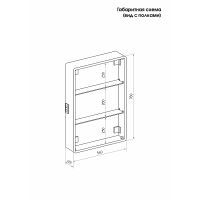 Зеркальный шкаф Reflection Circle 600х800 R с подсветкой Белый матовый арт-RF2108SR — фото 13, Зеркальные шкафы в ванную