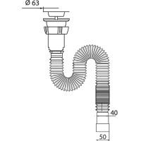 Сифон для раковины Wirquin Нержавеющая сталь арт-30717988 — фото 2, Сифоны для раковины