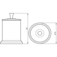 Баночка Migliore Fortuna Хром арт-28337 — фото 3, Органайзеры для ванной