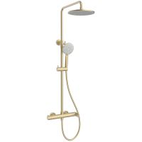 Душевая система Vincea Rondo Брашированное золото арт-VSFS-1R0BG — фото 1, Душевые стойки