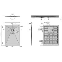 Душевой поддон из искусственного камня Grossman Strong 120x90 Графит арт-GR-S290120Q — фото 9, Душевые поддоны из искусственного камня