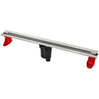 Душевой лоток Berges Super Slim 700 с решеткой Хром матовый арт-090053 — фото 1, Душевые лотки