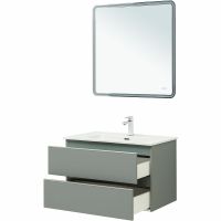 Тумба под раковину Aquanet Вега 80 подвесная Мисти грин арт-329603 — фото 11, Тумбы под раковину