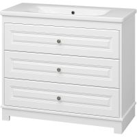 Тумба с раковиной Misty Ларго 100 Белая матовая арт-УТ000023207 — фото 1, Тумбы с раковиной