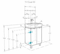 Тумба под раковину Aquaton Скай 55 подвесная Белый арт-1A238101SY010 — фото 4, Тумбы под раковину