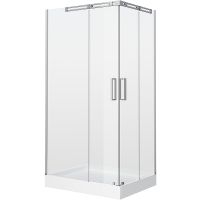 Душевой уголок Grossman Galaxy 120x80 L профиль Хром стекло прозрачное арт-GR-3120L — фото 2, Прямоугольные душевые уголки