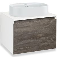 Тумба под раковину Runo Бари 60 подвесная Железный камень Белая арт-00-00001378 — фото 10, Тумбы под раковину