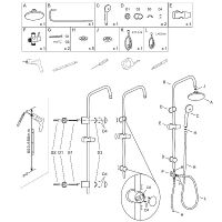 Душевая система Aquanet Passion R AF300-70-R-B Черная матовая арт-261836 — фото 5, Душевые стойки