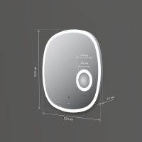 Зеркало AM.PM Func 55 с подсветкой с увеличением с ИК-сенсорным выключателем арт-M8FMOX0553SA — фото 8, Зеркала в ванную комнату