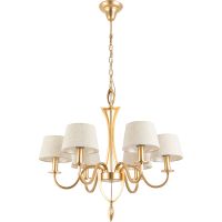 Люстра Divinare Florence Бежевая Золото матовое арт-6819/19 SP-6 — фото 1, Люстры