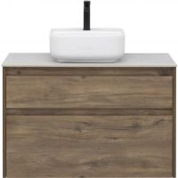 Тумба под раковину Aquanet Nova Lite 90 подвесная Дуб рустикальный арт-249518 — фото 3, Тумбы под раковину