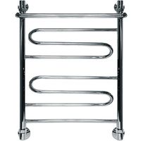 Водяной полотенцесушитель Ника Curve ЛZ/ВП 60x60 с полкой Хром арт-ЛЗ ВП 60/60 — фото 1, Водяные полотенцесушители