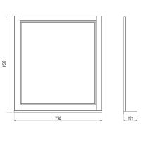 Товар: Зеркало ASB-Woodline Толедо 85 Капучино арт-11197 - фото 7 Зеркало ASB-Woodline Толедо 85 Капучино арт-11197 — фото 7, Зеркала в ванную комнату