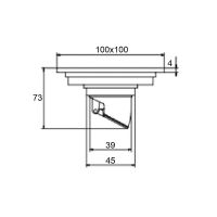 Душевой трап Orange 100x100 с Черной матовый решеткой арт-TR01-007b — фото 3, Трапы для душа
